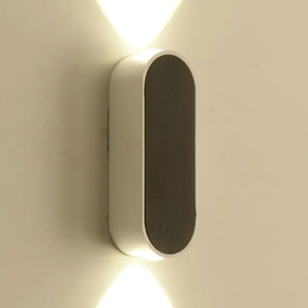 DecorBites™ DecorBites™ Modern Oval LED Wall Sconce Light - Sleek Black Aluminum Design, Warm/White Lighting for Bedroom