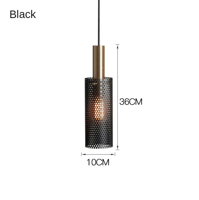 Modern Pendant Light - Black-D10xH36CM