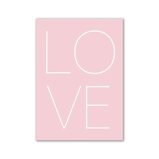 Modern Pink Room Decor - Wall Art Canvas - Posters