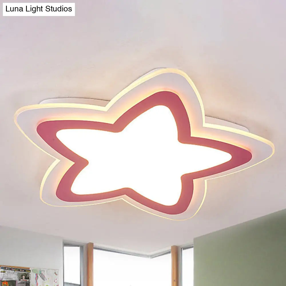 DecorBites™ DecorBites™ Modern Slim Star Panel Ceiling Light for Study Room - Acrylic Flush Mount Lamp