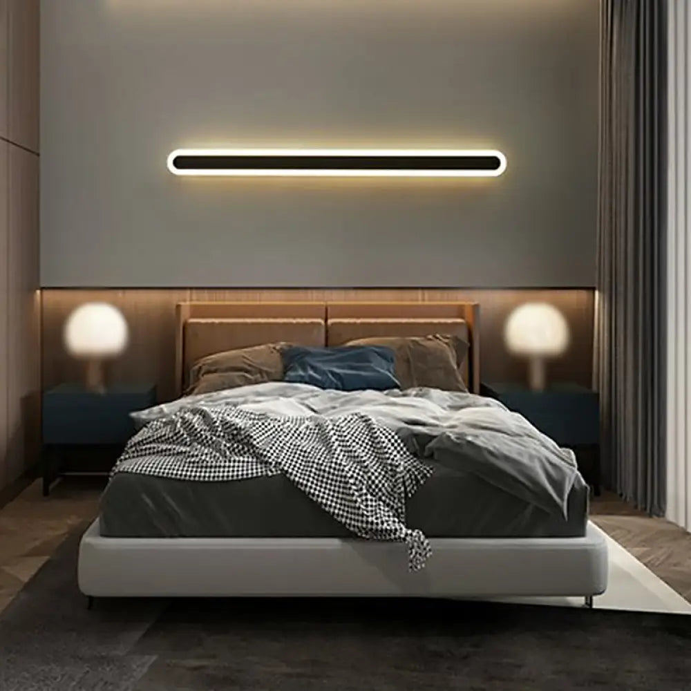 DecorBites™ DecorBites™ Modern Strip LED Wall Mounted Bedroom Light - Sleek Metal Simplicity Sconce Lighting