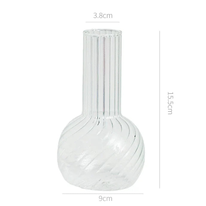 Modern Transparent Glass Vases Set for Home - F4 - Vase