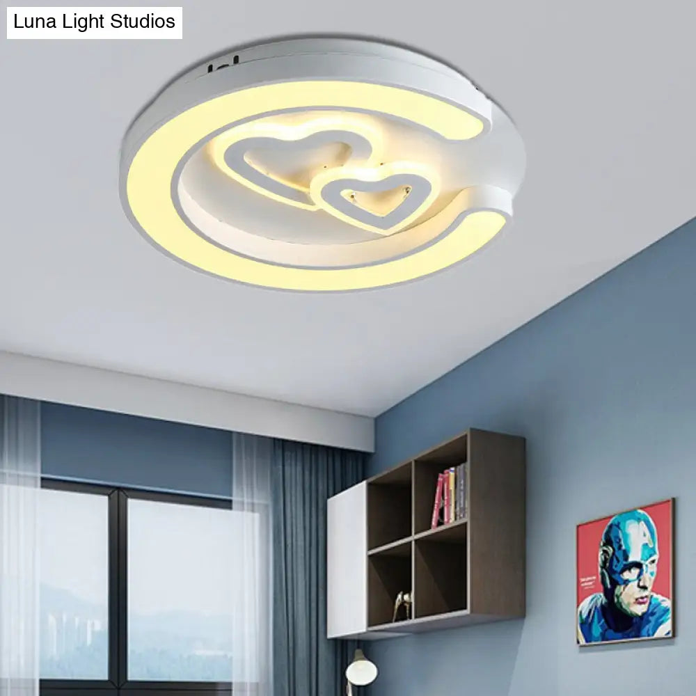 DecorBites™ DecorBites™ Modern White LED Ceiling Lamp for Bedroom Study Room with Acrylic Round Fixture