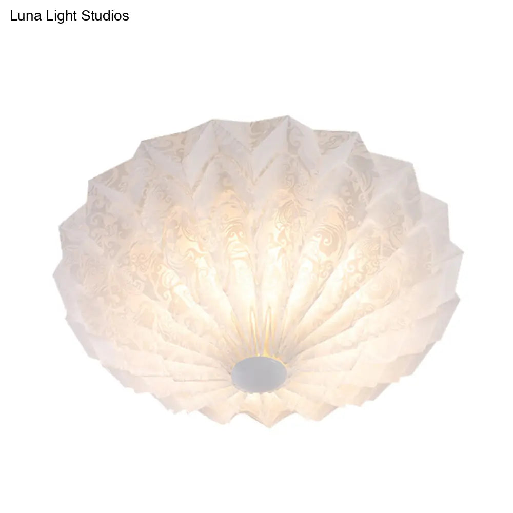 DecorBites™ DecorBites™ Modernist White Dome Flush Mount Light with Acrylic Fixture - 1-Light