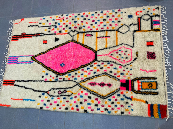 Moroccan Handmade Azilal Rug 2.5m x 1.5m - Moroccan Rugs