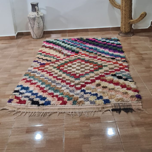 Moroccan Handmade Beni Ouarain Rug 1.5m x 1m - Moroccan Rugs