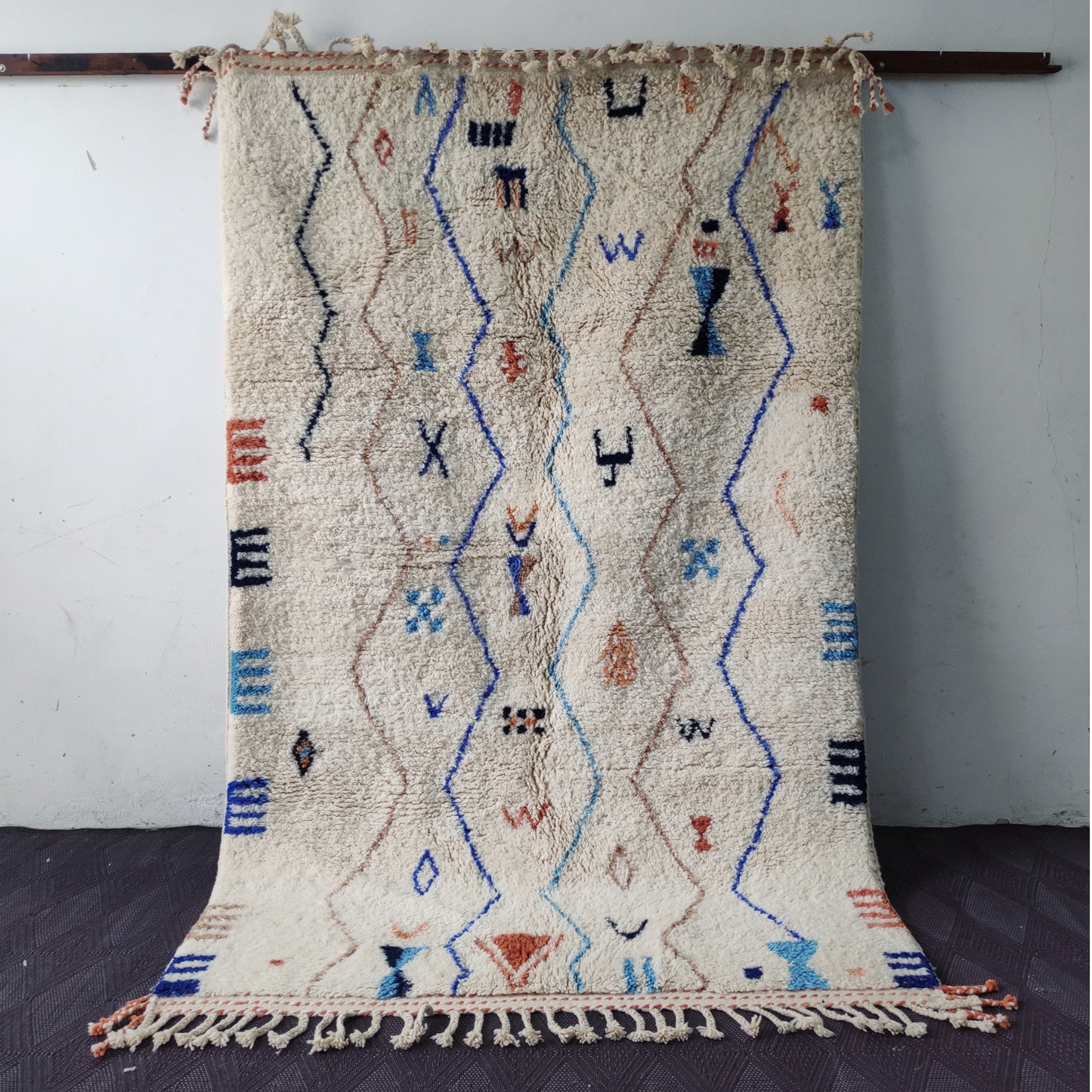 Moroccan Handmade Beni Ouarain Rug 2.5m x 1.5m - Moroccan Rugs