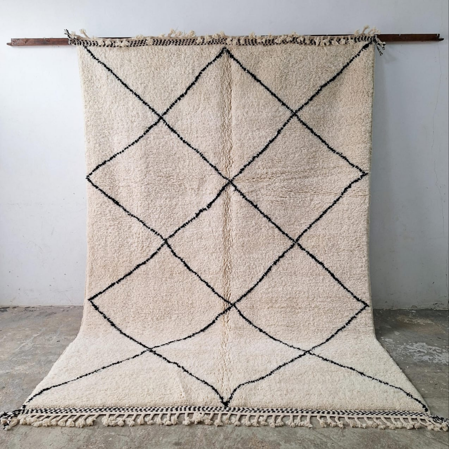 Moroccan Handmade Beni Ouarain rug 3m x 2m - Moroccan Rugs