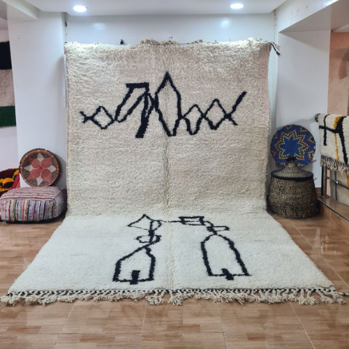 Moroccan Handmade Beni Ouarain Rug 3m x 2m - Moroccan Rugs