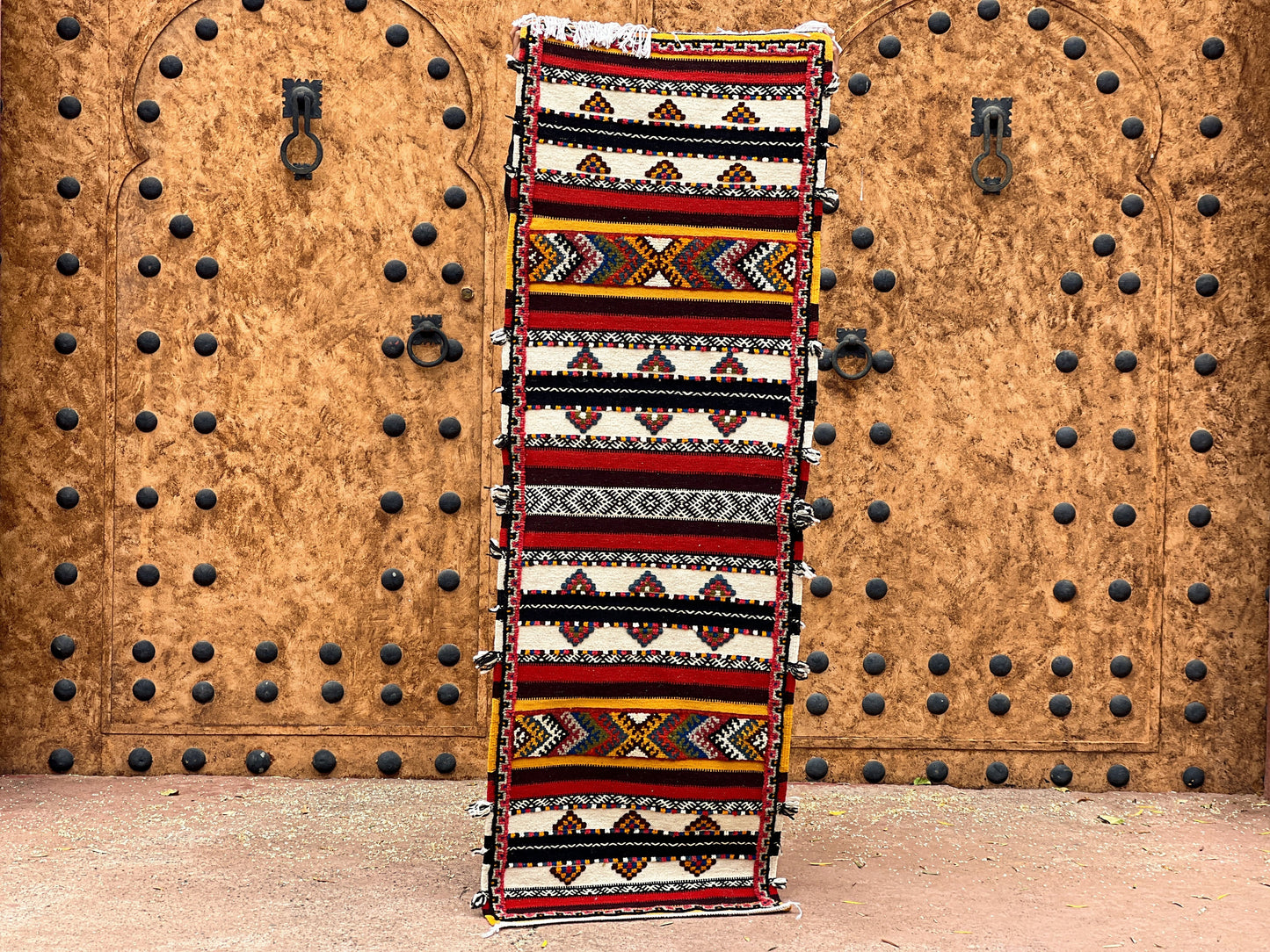 Moroccan Handmade Taznakht rug - 200cm x 60 cm - Moroccan Rugs