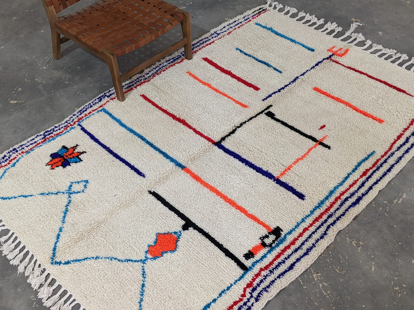 Moroccan Handmade Traditional Azilal Rug 231 X 160 Cm. - Moroccan Rugs