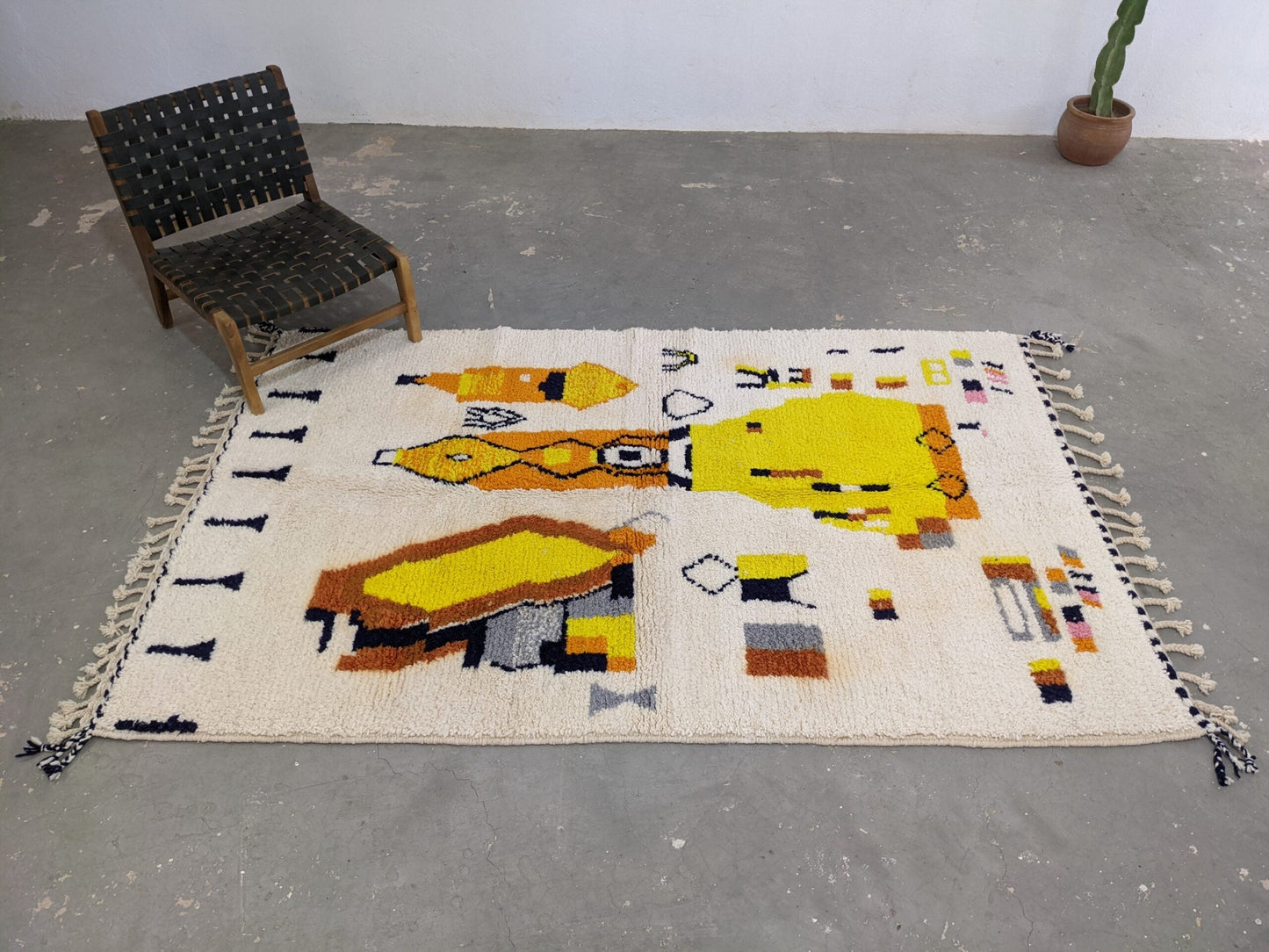 Moroccan Handmade Traditional Azilal Rug 250 x 162 cm - Moroccan Rugs