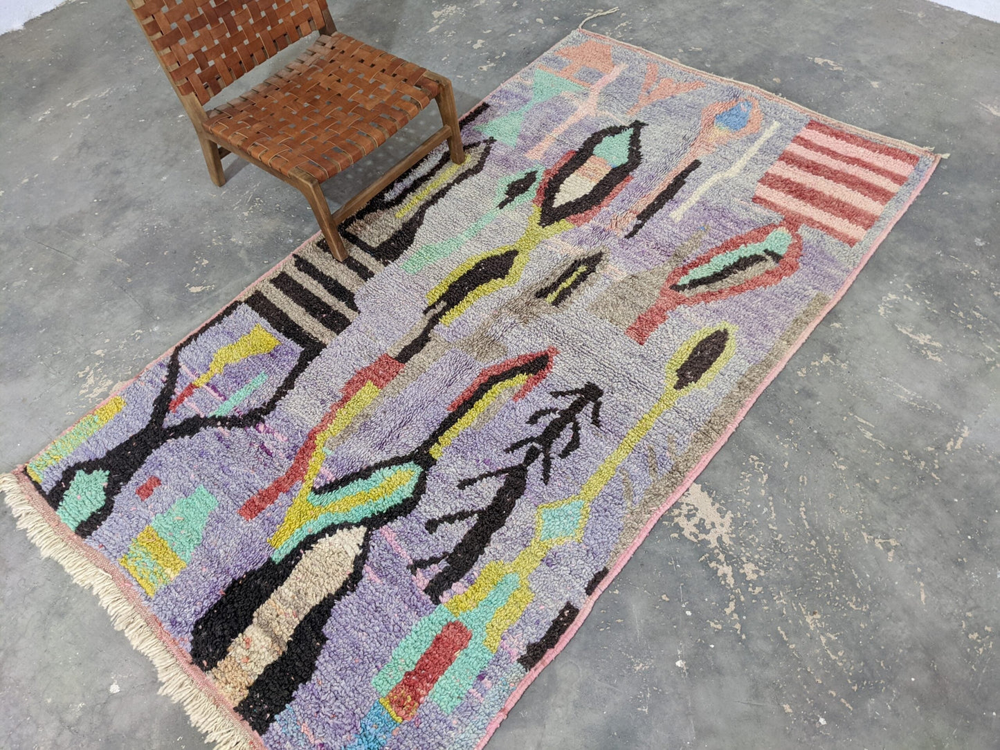Moroccan Handmade Traditional Azilal Rug 252 X 146 Cm - Moroccan Rugs