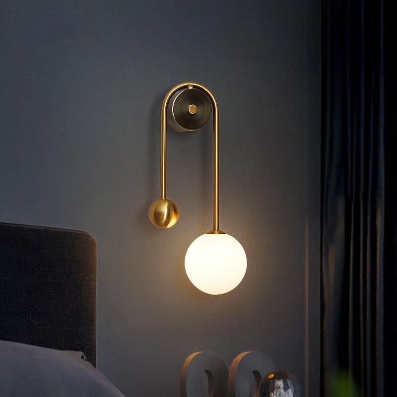 Moroccan Rewritten title: Traditional Gold Wall Sconces - Single Wall Sconce / 1 Glass Shade