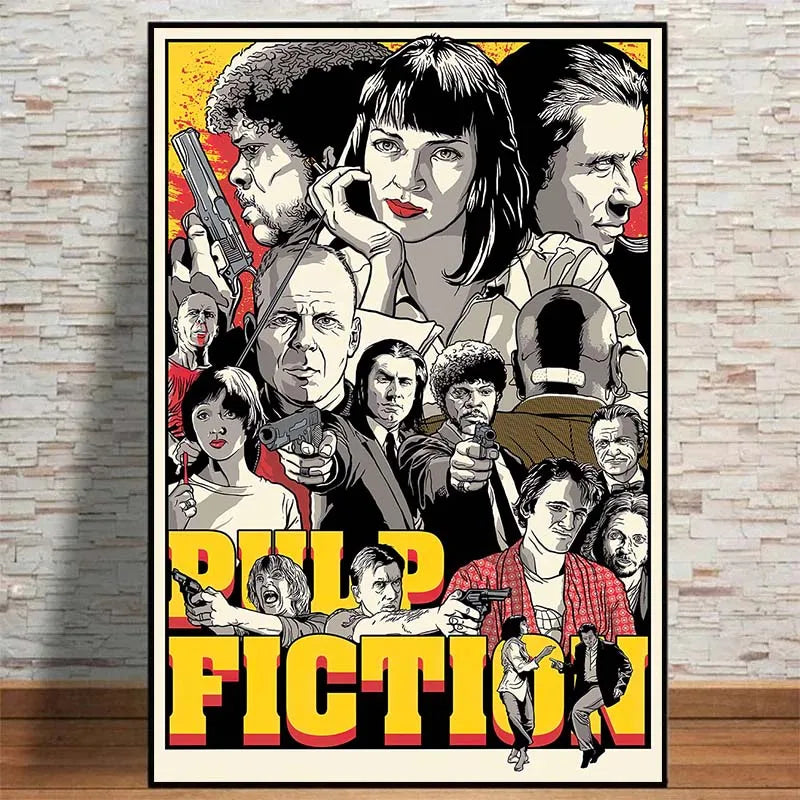 Movie Pulp Fiction Canvas Wall Art - Posters
