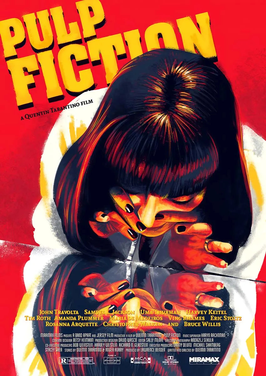 Movie Pulp Fiction Canvas Wall Art - PURPLE / 50x70cm No Frame - Posters