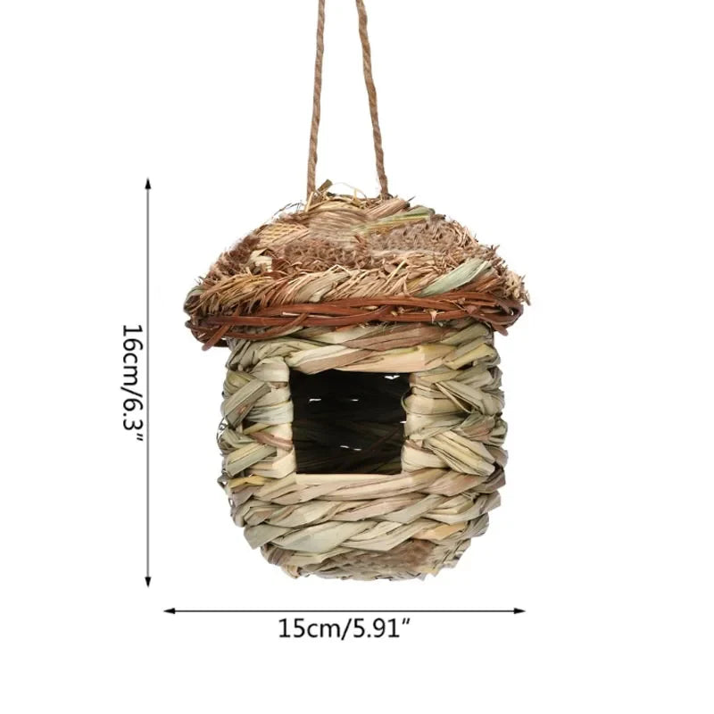 Natural Grass Bird Cage Hanging Parrot Nest - 225