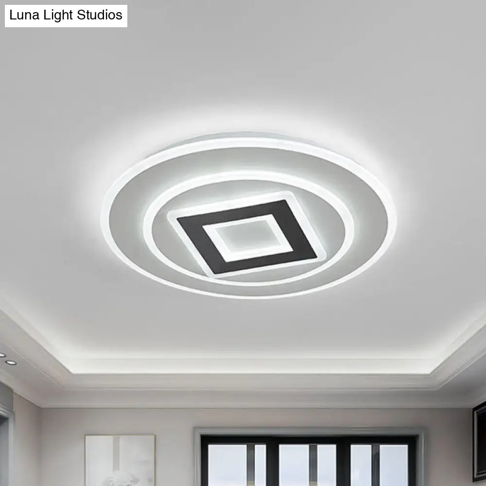 DecorBites™ DecorBites™ Nordic Acrylic LED Flush Mount Light with Remote Stepless Dimming - Available in Warm or White Light, 18"/21.5" Diameter