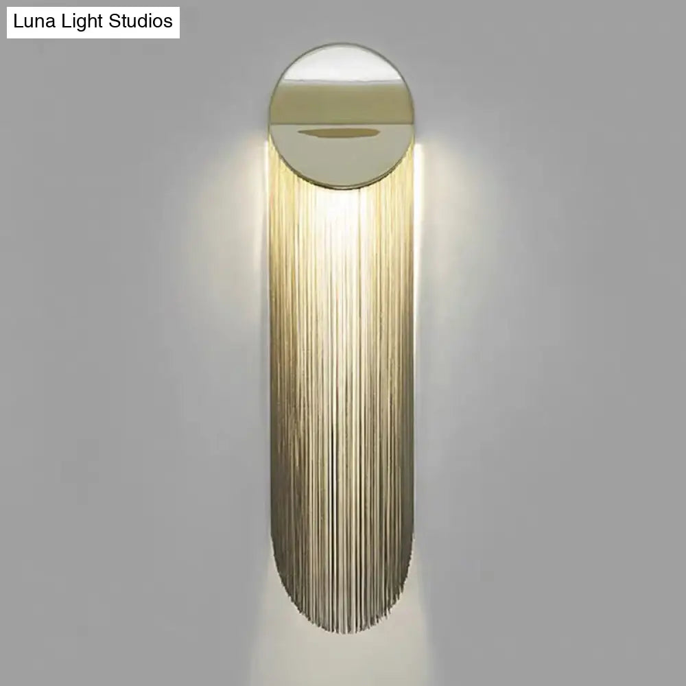 DecorBites™ DecorBites™ Nordic Aluminum Wall Mounted Lamp - Hanging Chains Wall Light Fixture with 2 Gold Heads for Bedroom