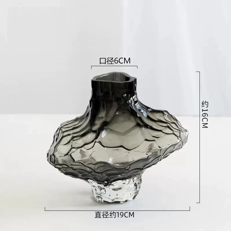 Nordic Frosting Glass Vase - Modern Home Decor - M - Vase