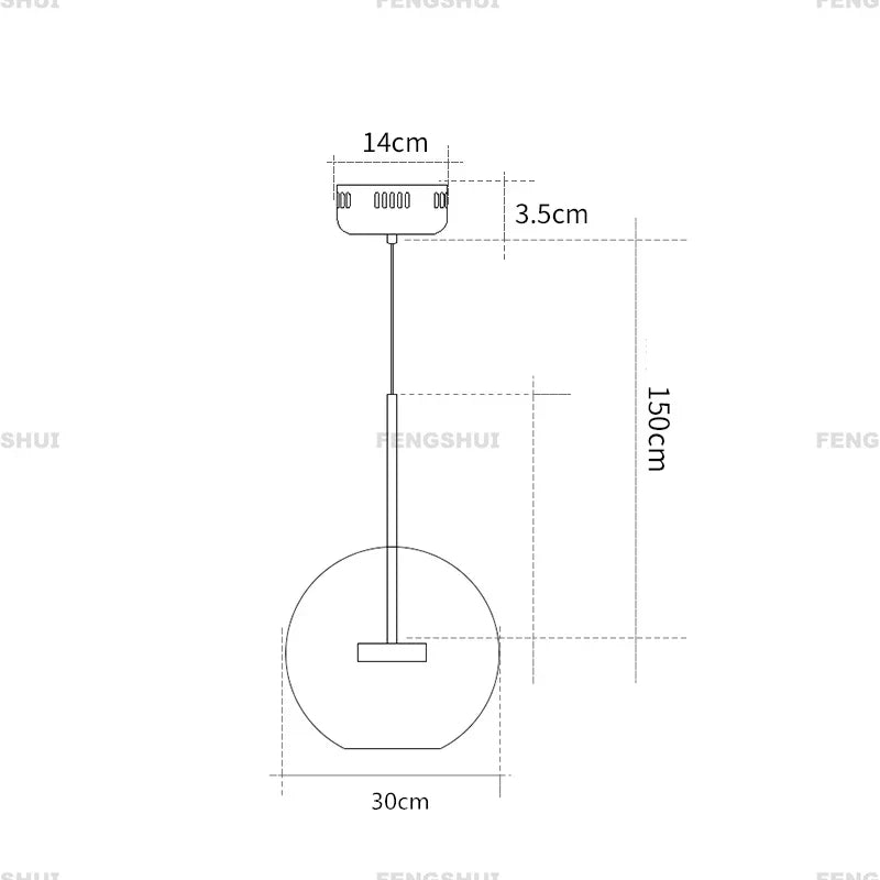 Nordic LED Bubble Chandelier for Home Lighting - 1 bubble 30cm / frosted shade E27 / Natural Light - Chandelier