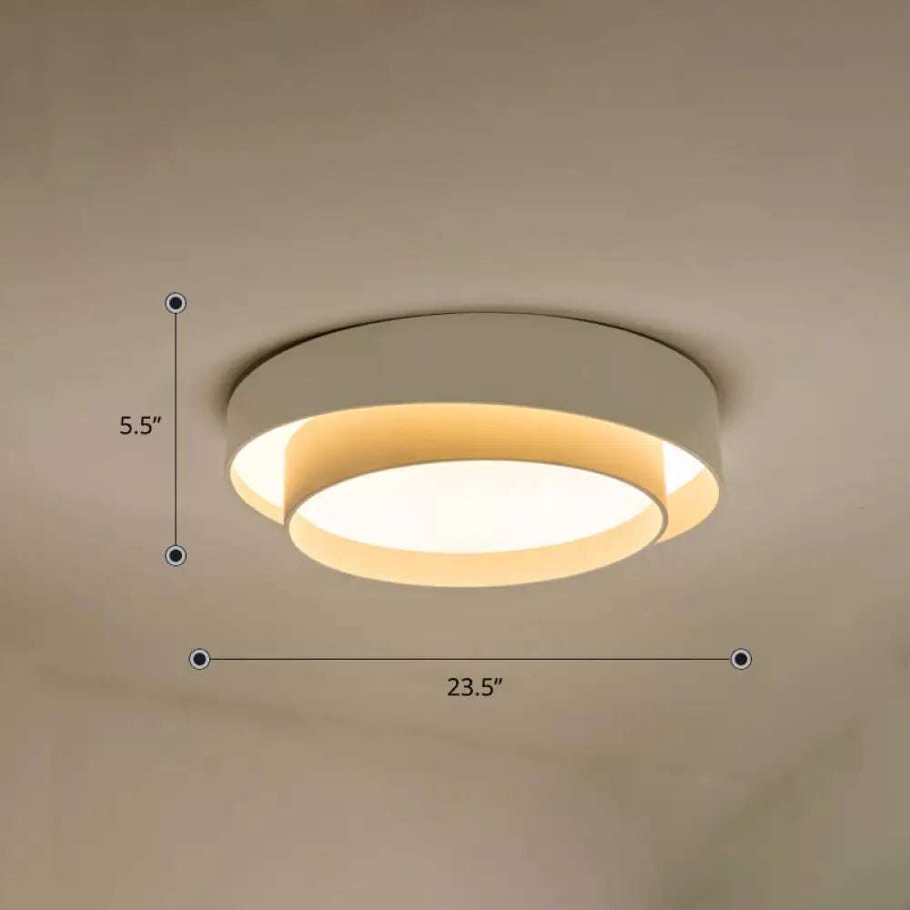 DecorBites™ DecorBites™ Nordic LED Flushmount Ceiling Light Fixture - Metal 2-Layer Design, Ideal for Bedroom Lighting