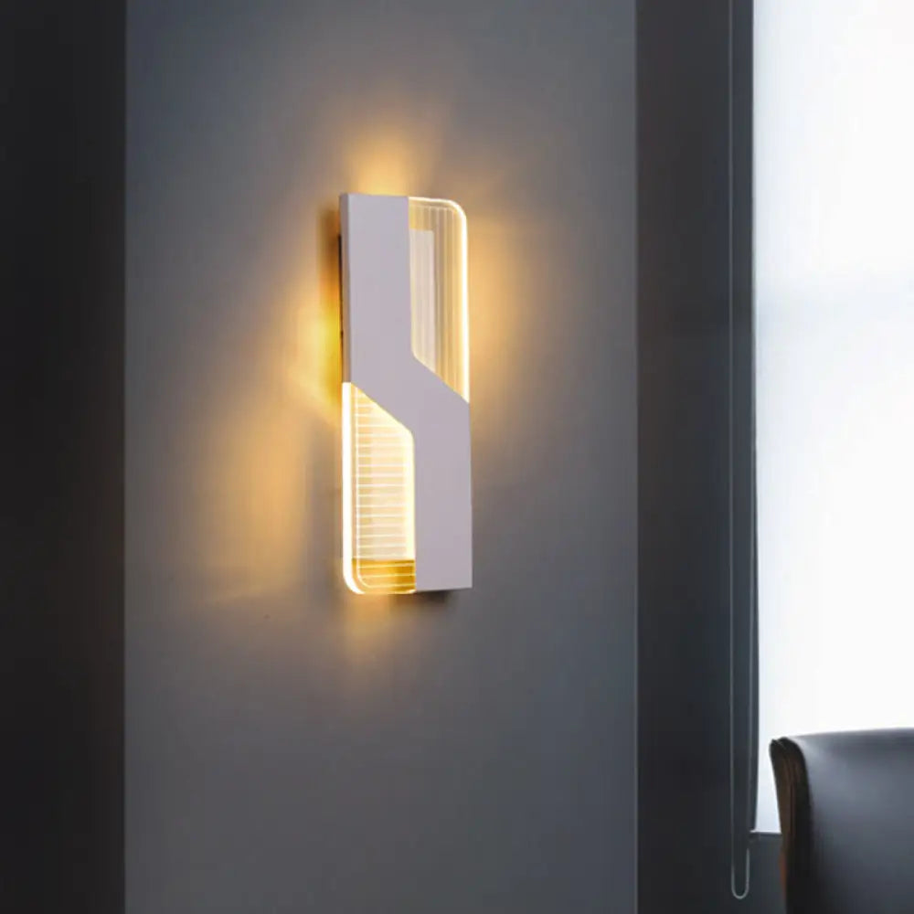 DecorBites™ DecorBites™ Nordic LED Wall Mount Lamp - White Geometric Design, Warm/White Lighting