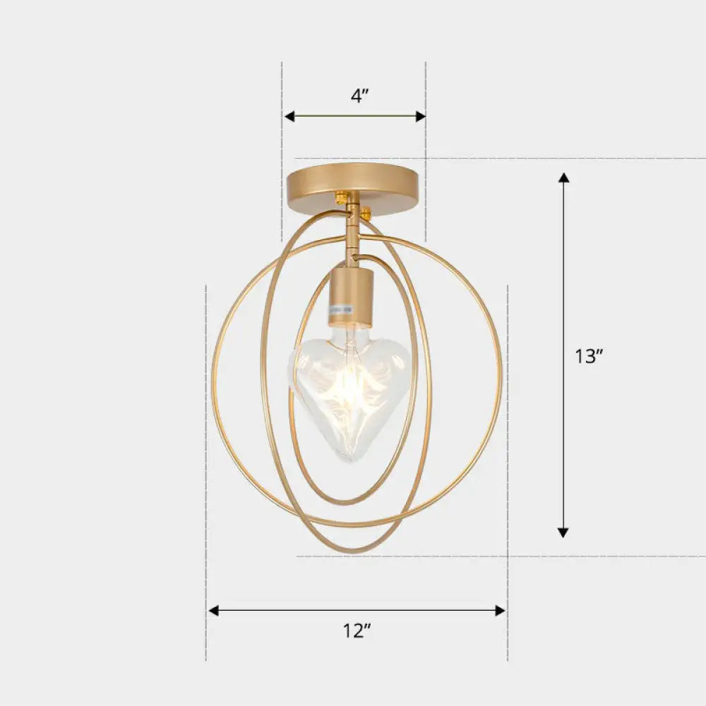 DecorBites™ DecorBites™ Nordic Metal Ceiling Mounted Lamp - Geometric Semi Flush Light for Corridor