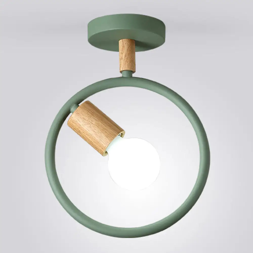 DecorBites™ DecorBites™ Nordic Metal Ring Ceiling Fixture with 1-Light Semi Flush Mount