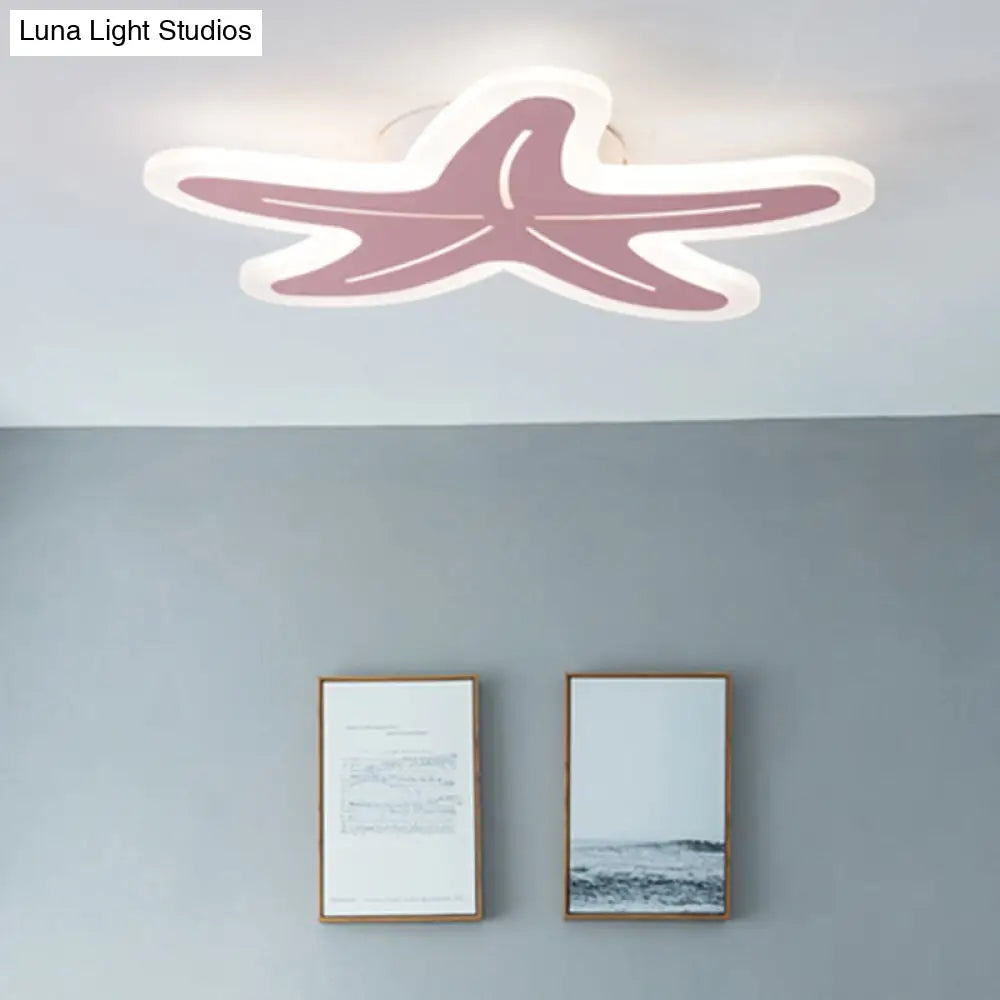 DecorBites™ DecorBites™ Nordic Style Acrylic Starfish Ceiling Mount Light - Ideal for Boys & Girls Bedrooms