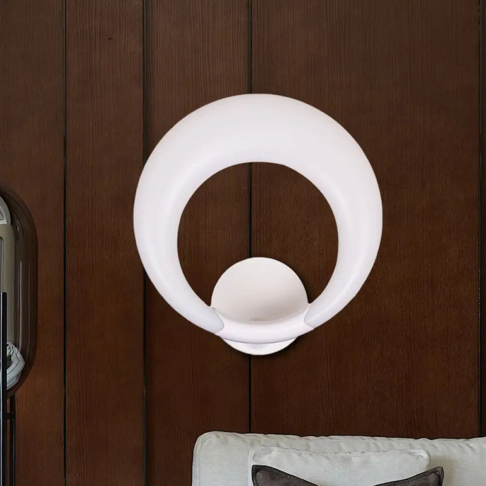 DecorBites™ DecorBites™ Nordic Style LED Bedside Wall Sconce - White/Black, Crescent Moon Acrylic Shade