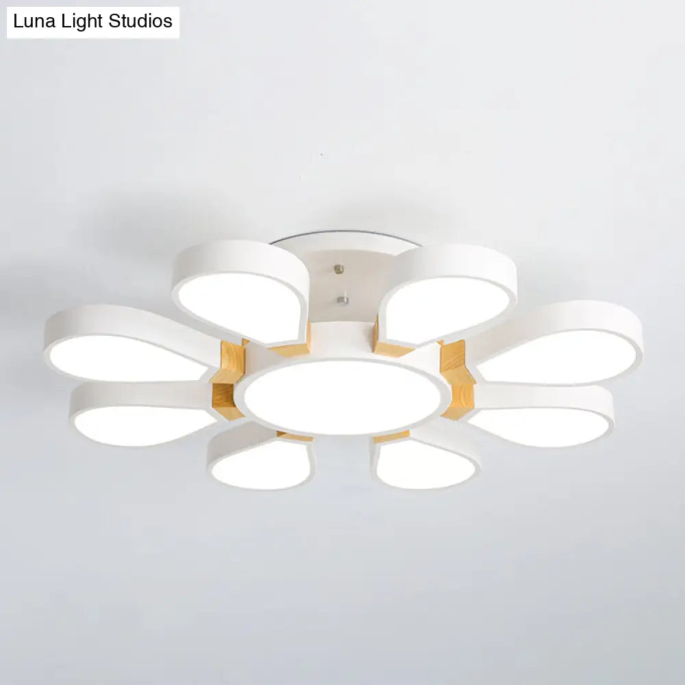 DecorBites™ DecorBites™ Nordic Style LED Ceiling Lamp - Petal Acrylic Shade, Semi Flush Mount