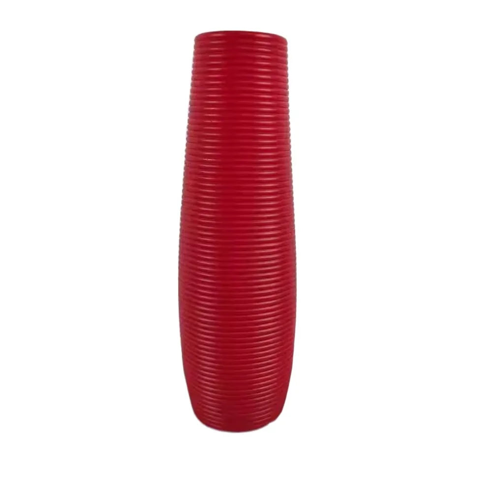 Nordic style Plastic Flower Vase - Home Decor - red-2 - Vase