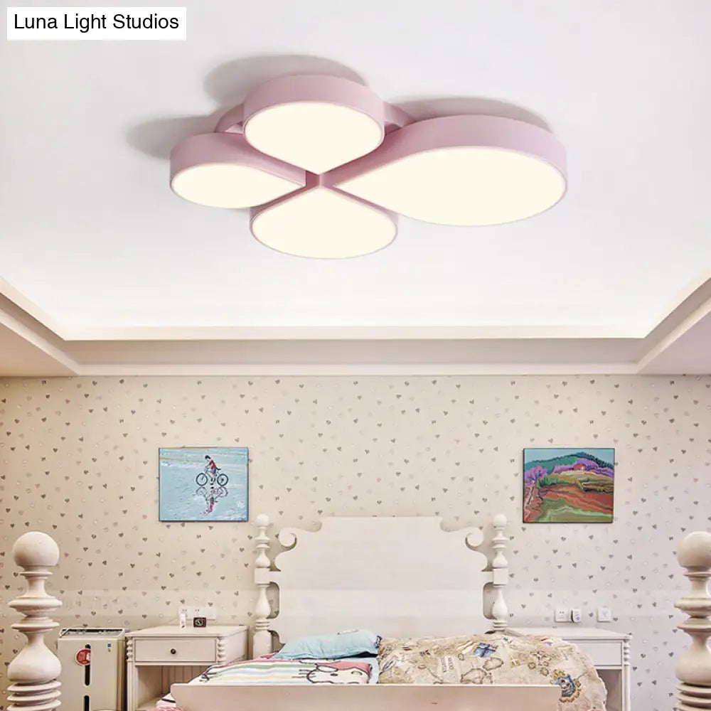 DecorBites™ DecorBites™ Petite Macaron Style LED Flush Ceiling Light for Kindergarten with Flat Petal Design