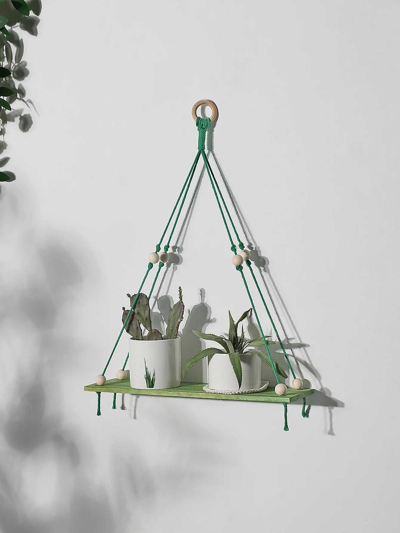 Pink/Green Wooden Wall Shelf for Kids Room - TK-m0726