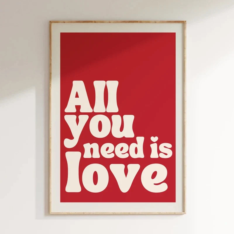 Pink Music Lyrics Wall Art Canvas - 1 / 30x42cm No Frame - Posters