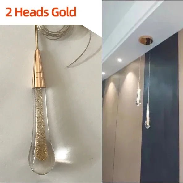 Post-Modern Crystal Teardrop Glass Pendant Light - Decorbites