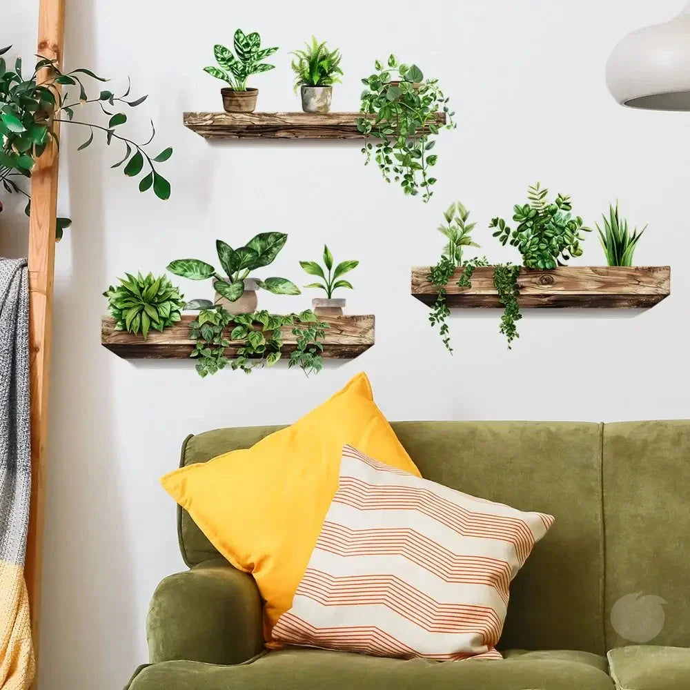 Potted Plant Wall Decals - DIY Home Decoration - Posters