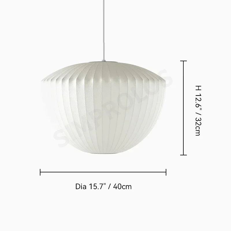 Silk LED Pendant Lamp - Modern Designer Lighting - D Diameter 40CM / Three color dimming