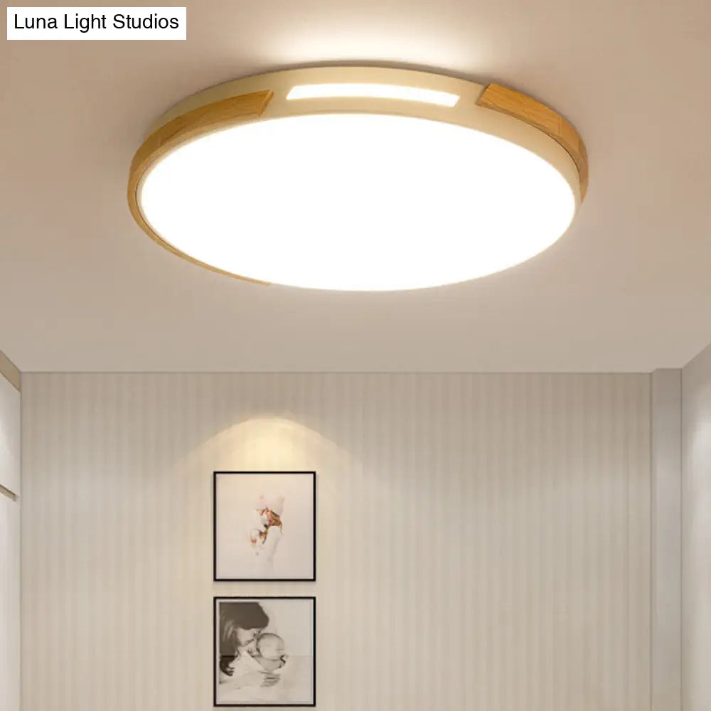 DecorBites™ DecorBites™ Simple Style Acrylic Flushmount LED Ceiling Light in White, 12"/16"/19.5" Width - Ideal for Bedroom