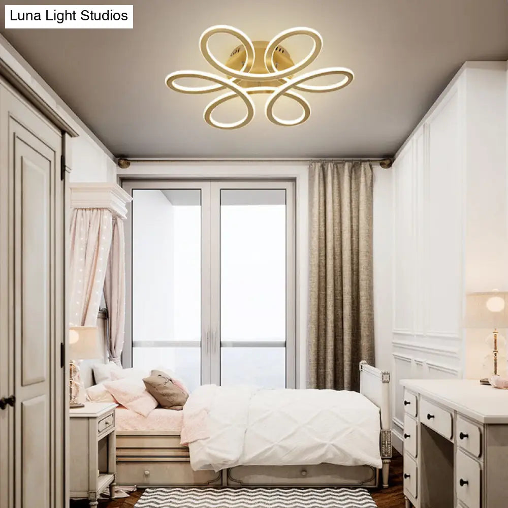 DecorBites™ DecorBites™ Simplicity Floral LED Ceiling Flush Light Fixture for your Bedroom