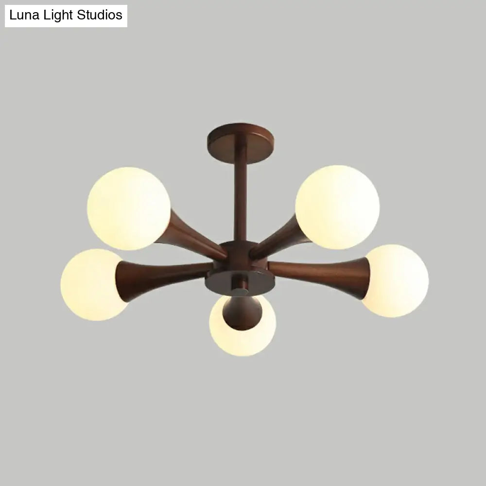 Lámpara colgante de bola de cristal opalino Simplicity para el techo del comedor