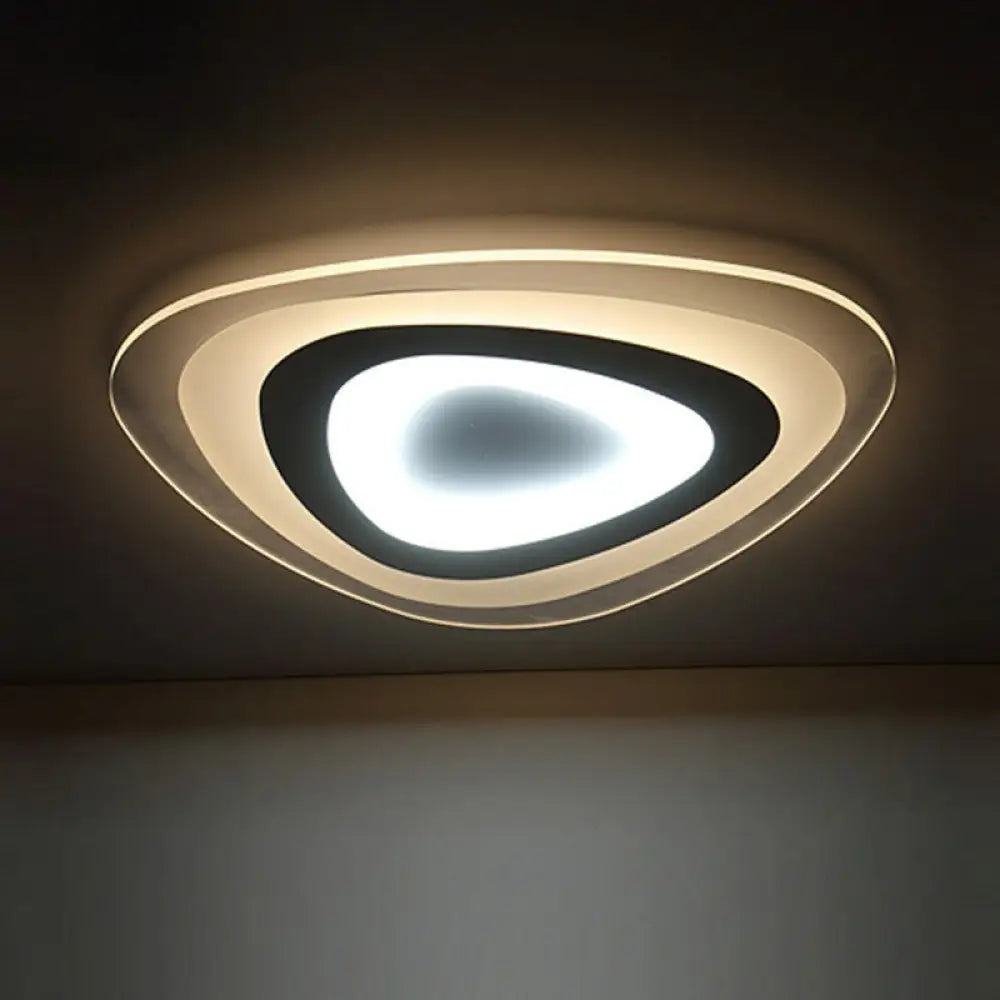 DecorBites™ DecorBites™ Simplicity Ultra-Thin LED Flush Mount Light in White for Living Room Ceiling