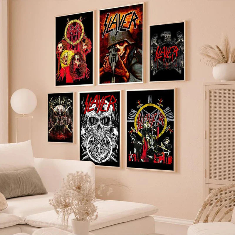 Slayer Heavy Metal Band Album Poster Canvas Art - Posters