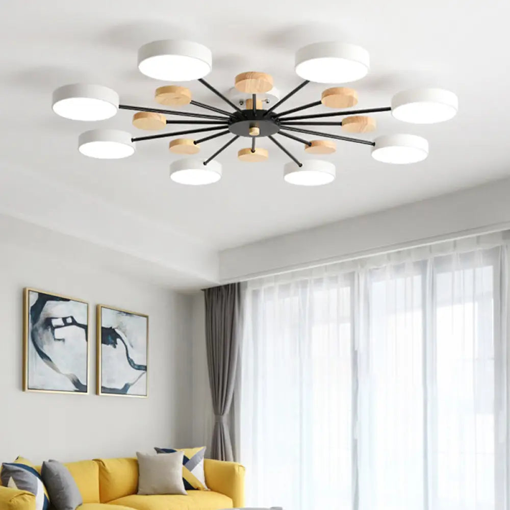 DecorBites™ DecorBites™ Sleek Acrylic Semi Flush Mount Ceiling Light for Bedroom with Branching Design