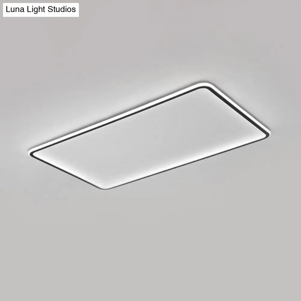 DecorBites™ DecorBites™ Sleek Black Acrylic LED Ceiling Light - Ultra-Thin Panel, Simplicity Flush Mounted for Living Room