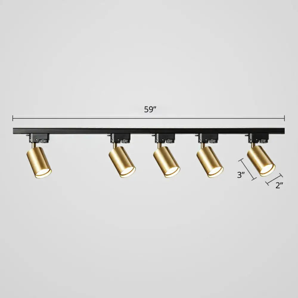DecorBites™ DecorBites™ Sleek Tube Track Spotlight: Modern Metallic Semi Flush Ceiling Light for Bars