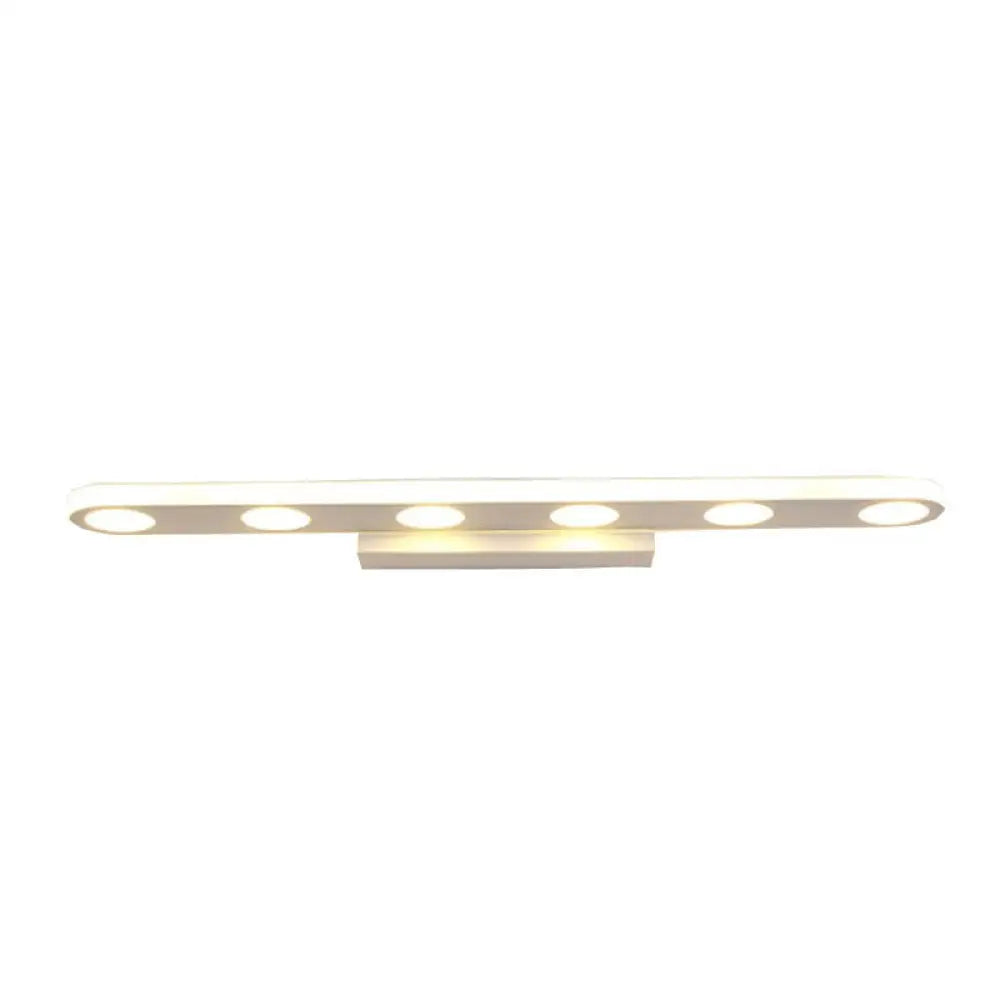 DecorBites™ DecorBites™ Sleek White LED Metal Bathroom Sconce Light Fixture: Simplicity at its Finest