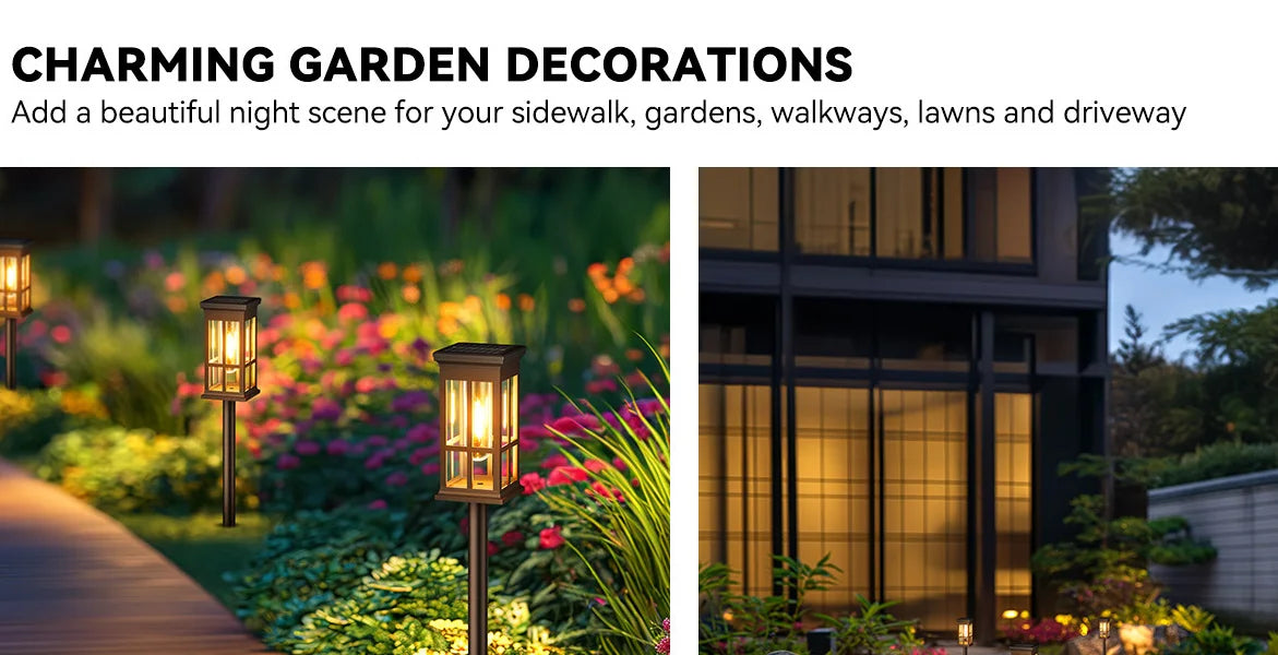 Solar Pathway Lights - Bright Outdoor Lights