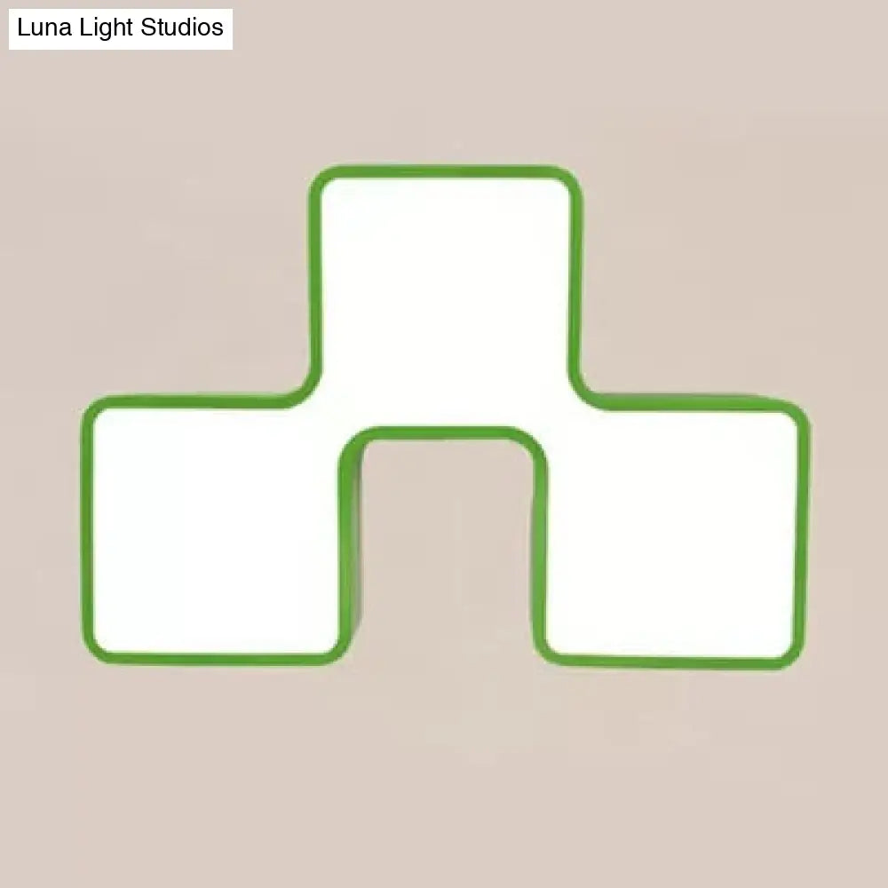 DecorBites™ DecorBites™ Square Acrylic Flush Mount Ceiling Light for Kindergarten and Nursing Room with Modern Style